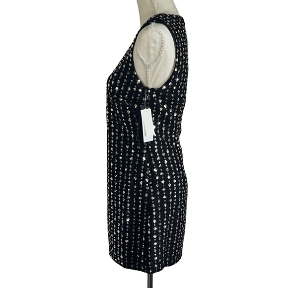 Seni & Cade Black Sequin V-Neck Mini Dress - Picture 7 of 7